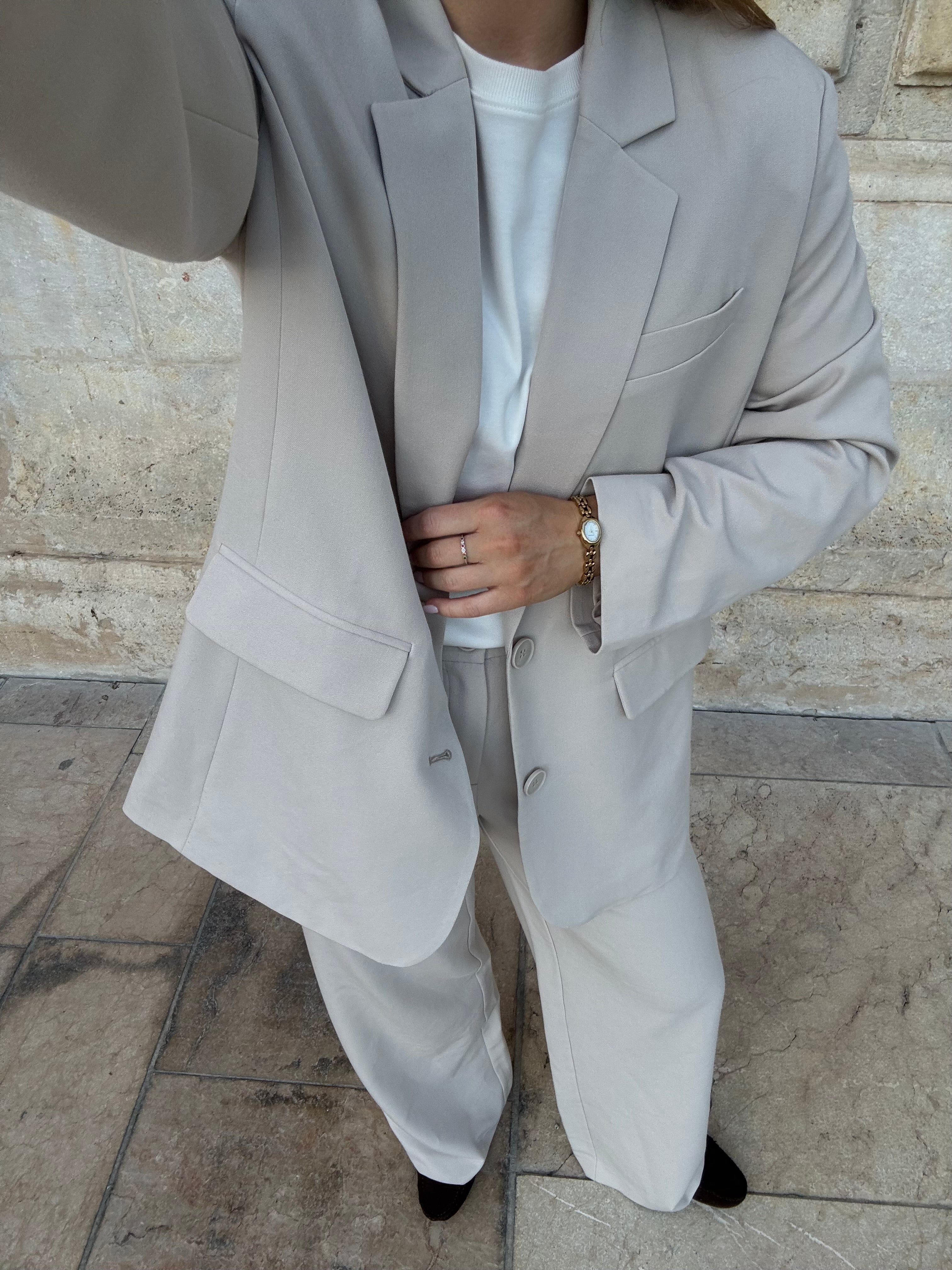 PCKAMIL Blazer - Silver Lining